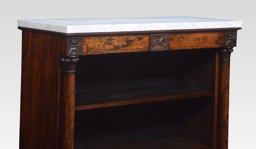Regency rosewood open bookcase View IV