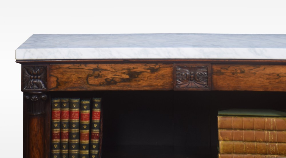 Regency rosewood open bookcase View V