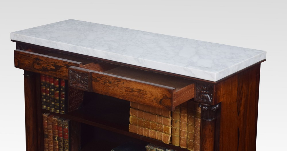 Regency rosewood open bookcase View VIII