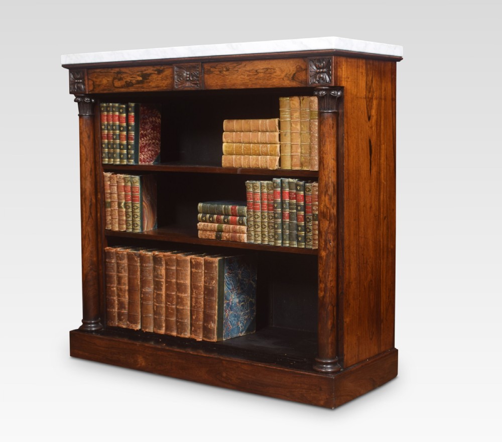 Regency rosewood open bookcase View IX