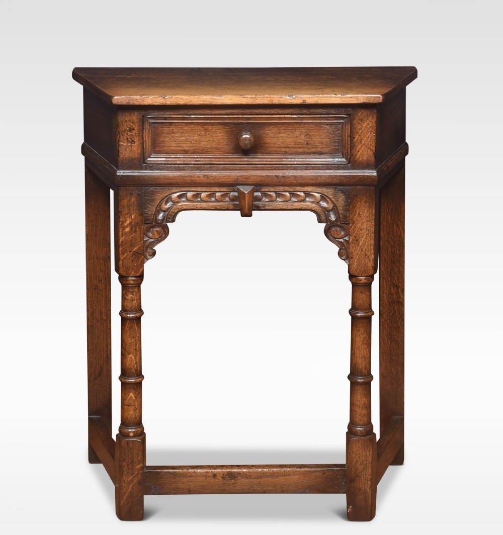 Pair of 17th Century style oak side tables View IV