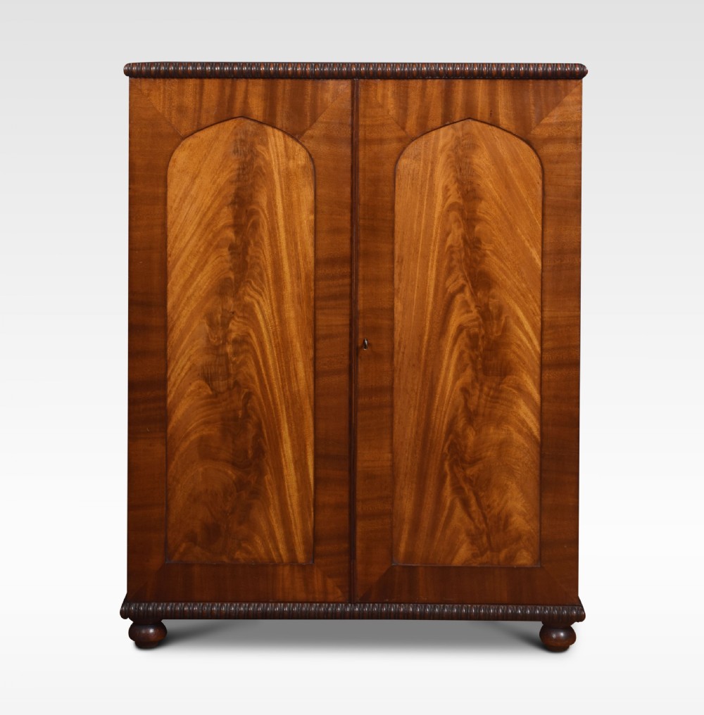 Flame mahogany collector’s cabinet View II