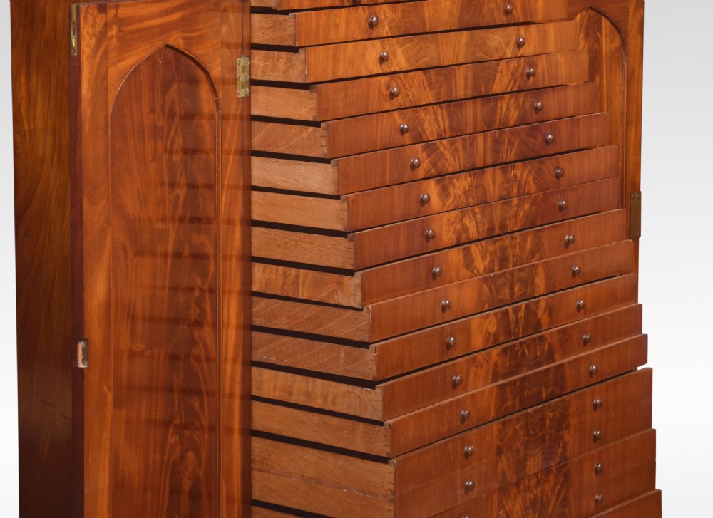 Flame mahogany collector’s cabinet View IV