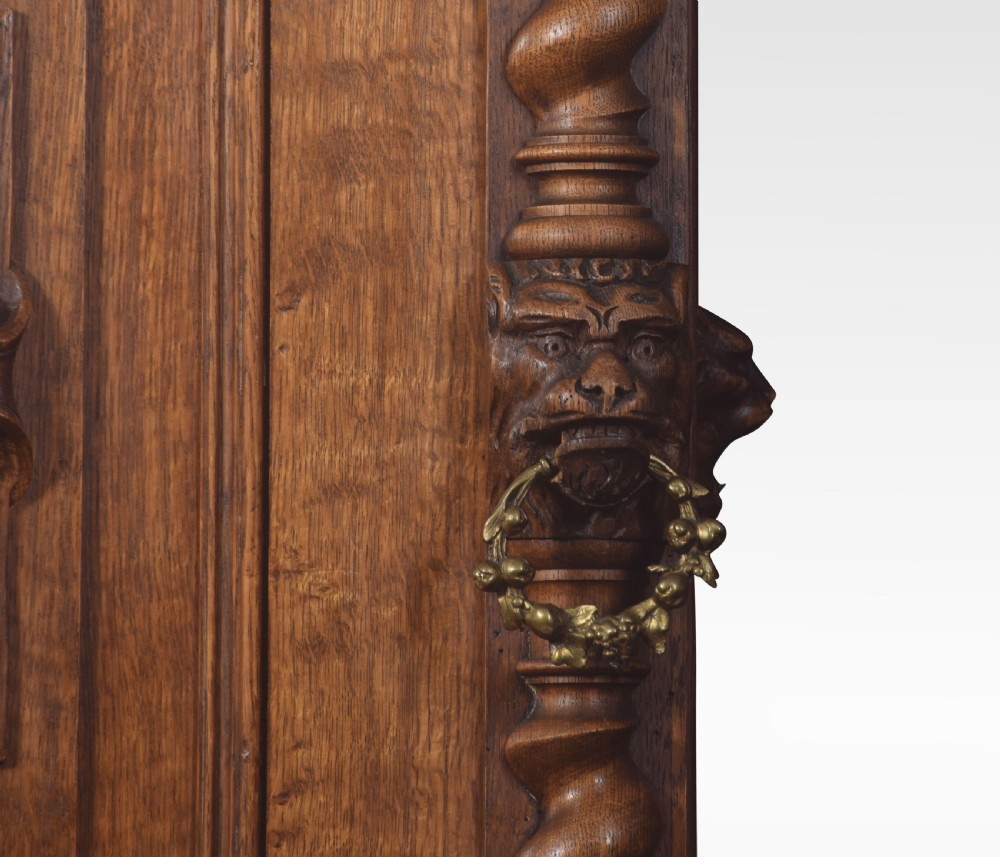 Substantial 19th century oak carved cabinet View V