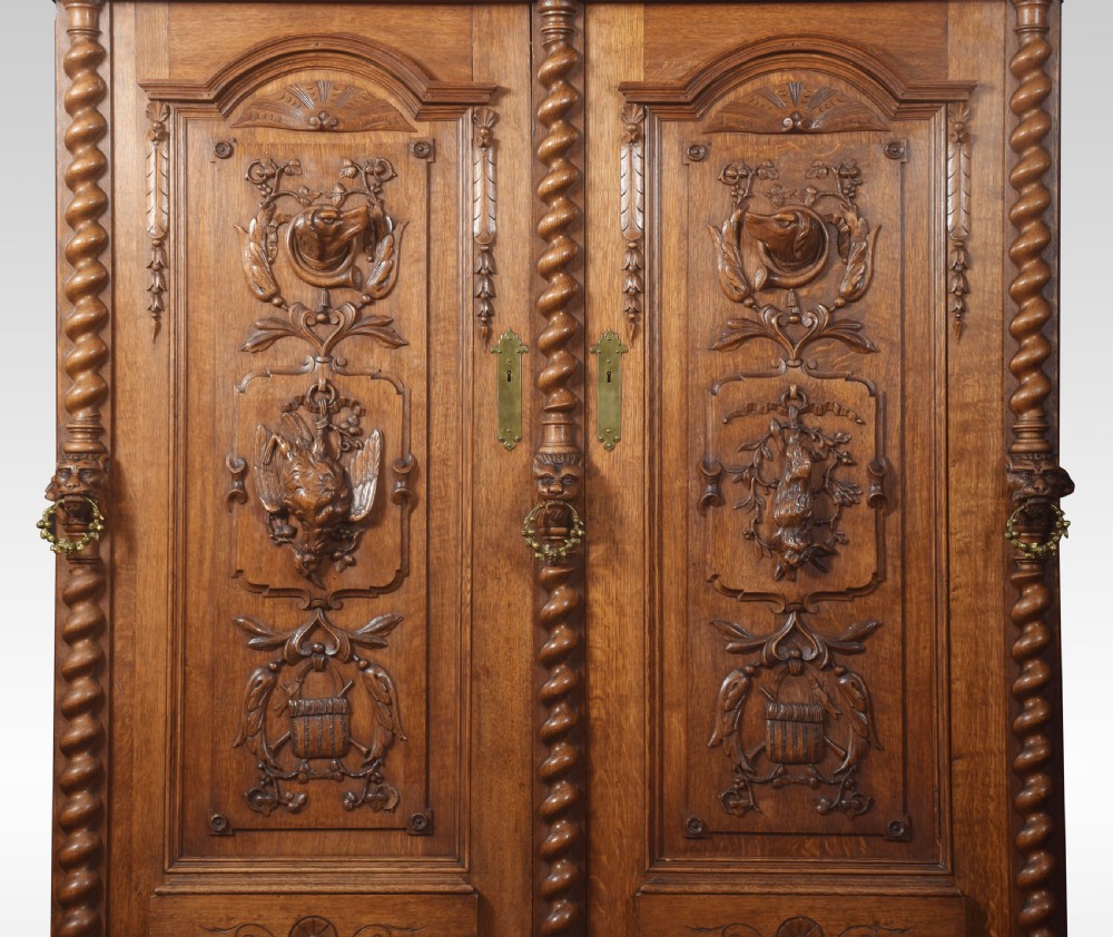 Substantial 19th century oak carved cabinet View VII