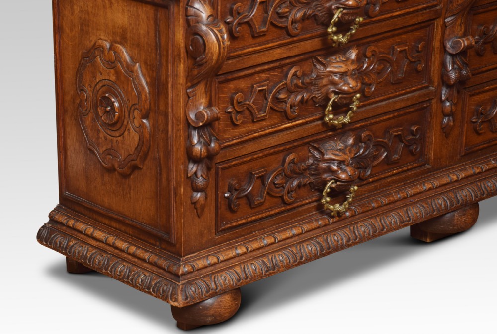 Substantial 19th century oak carved cabinet View IX
