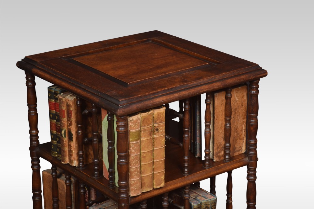Walnut revolving bookcase View V