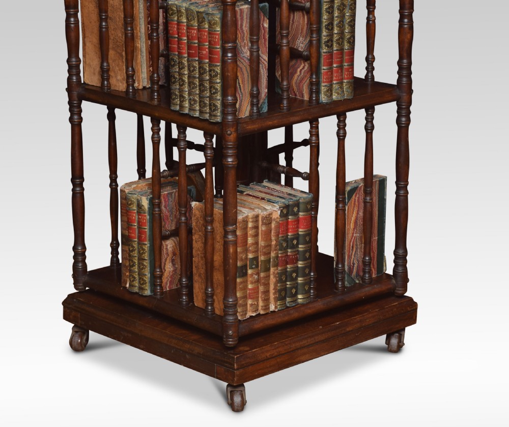 Walnut revolving bookcase View VI