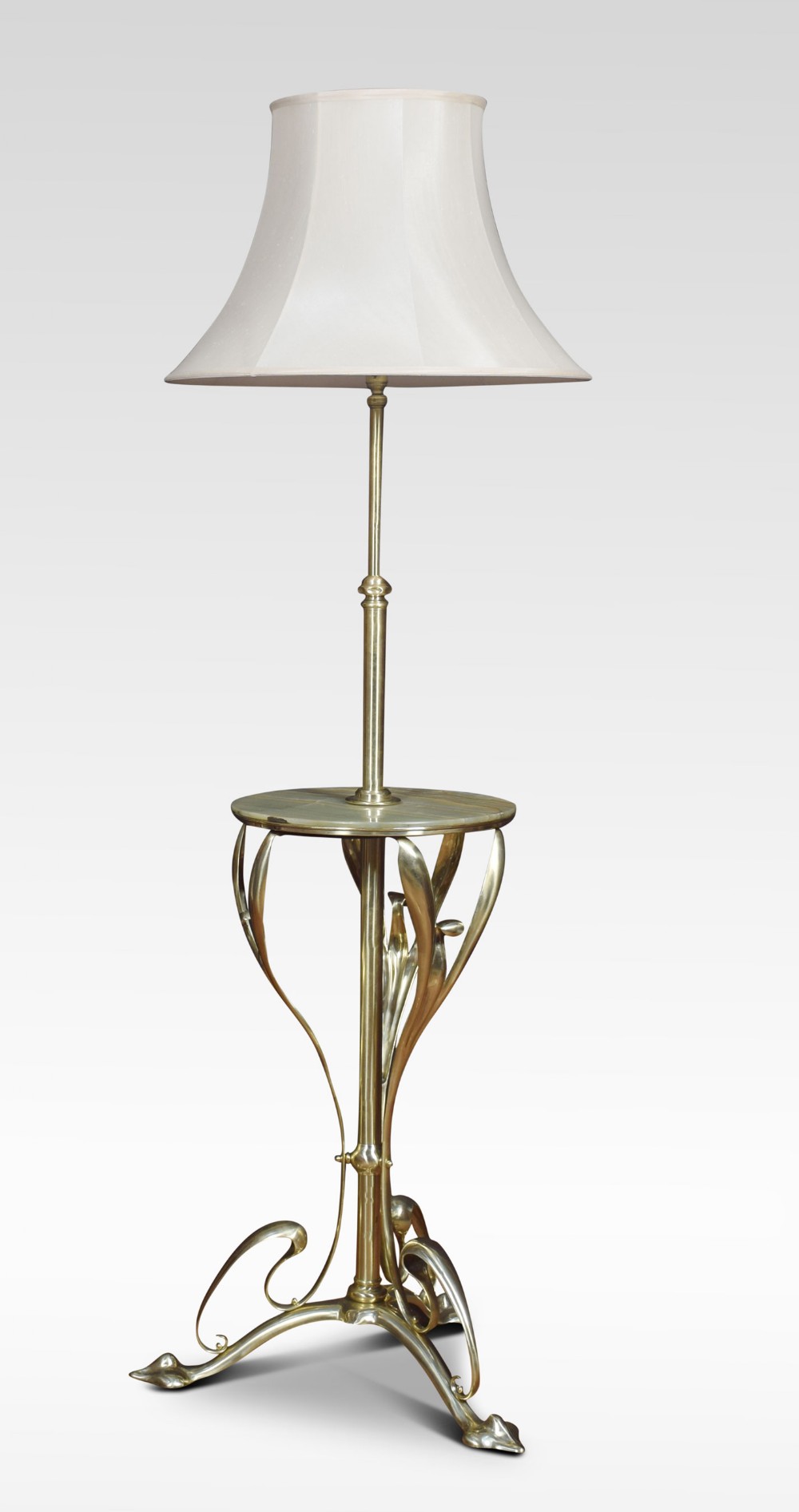  Art Nouveau Brass and marble standard lamp