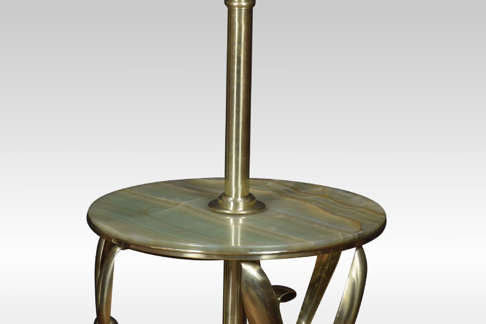  Art Nouveau Brass and marble standard lamp View III