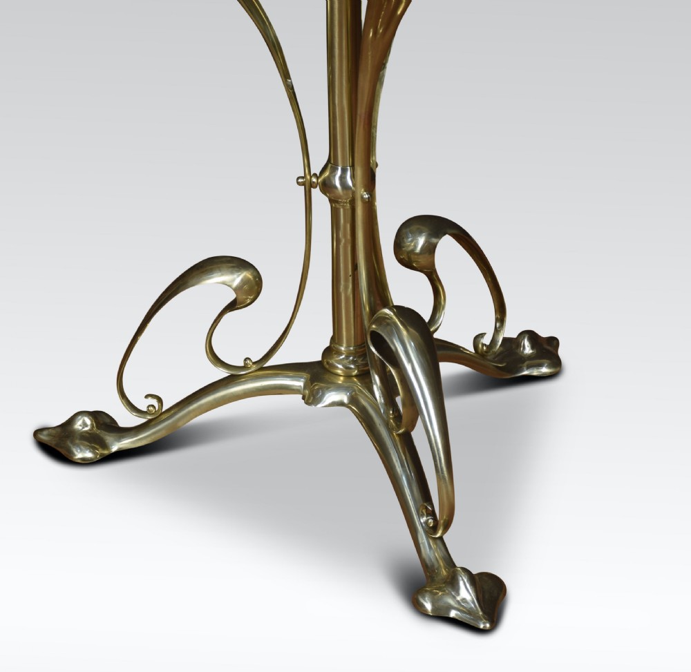  Art Nouveau Brass and marble standard lamp View IV