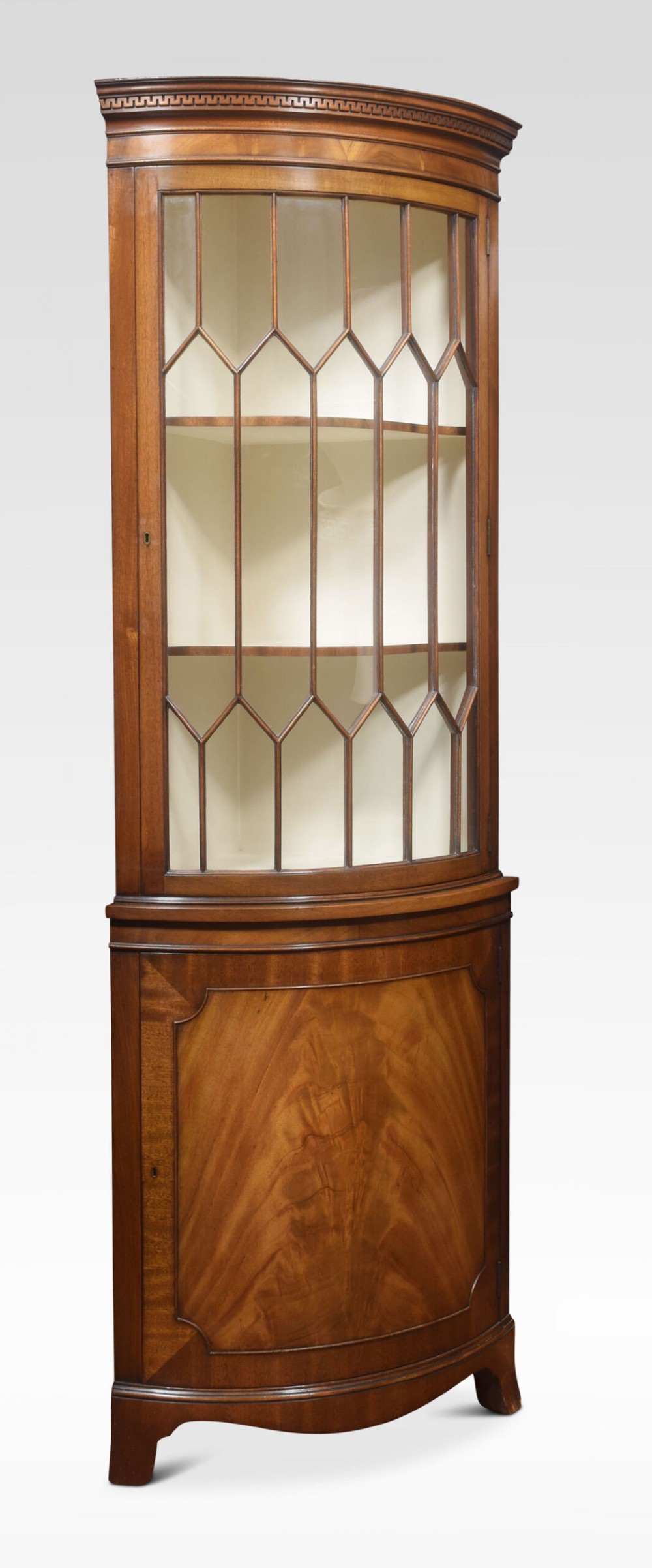 George III style mahogany corner cabinet