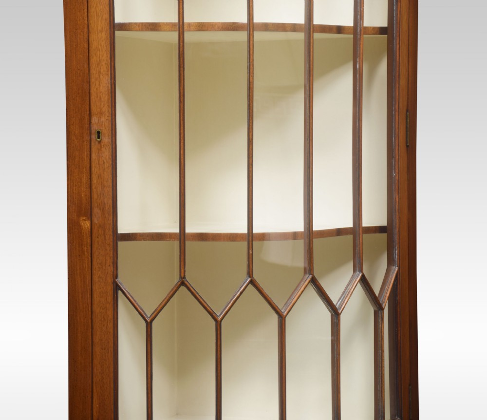 George III style mahogany corner cabinet View IV