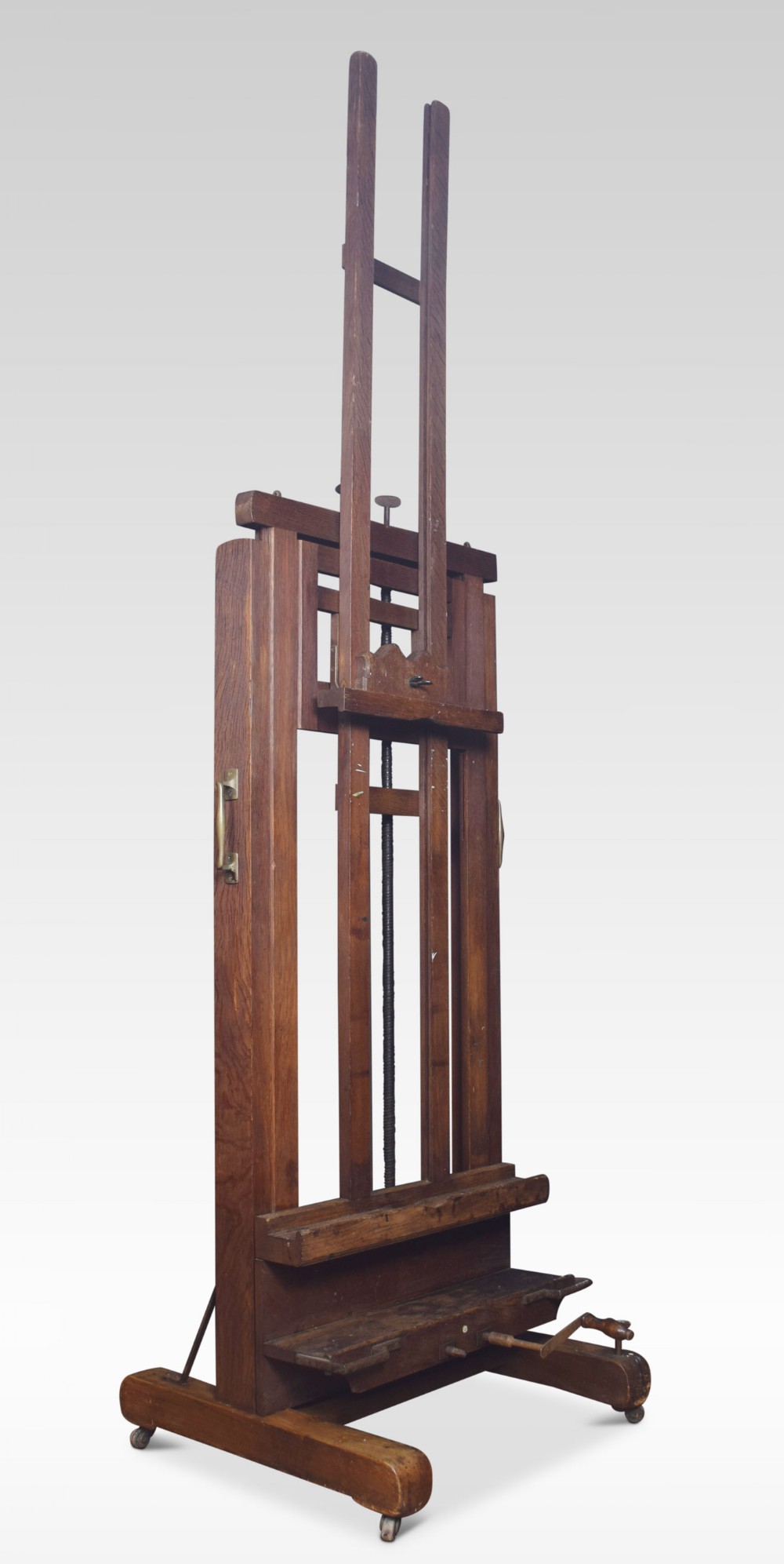 Oak artist’s fully adjustable studio easel