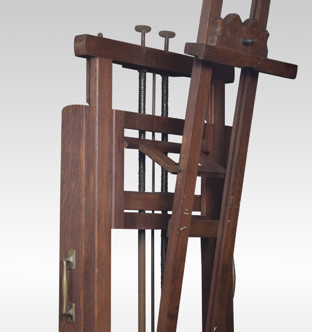 Oak artist’s fully adjustable studio easel View III