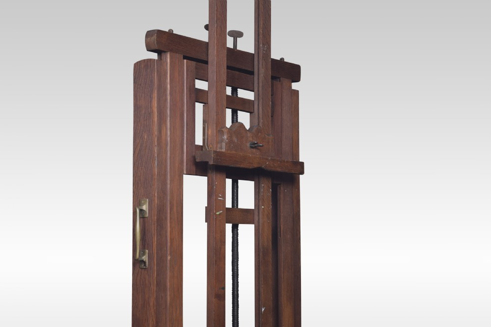Oak artist’s fully adjustable studio easel View IV