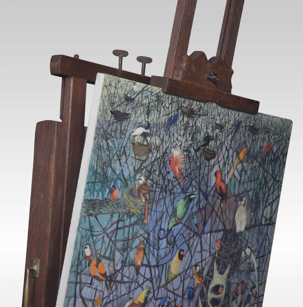 Oak artist’s fully adjustable studio easel View VII