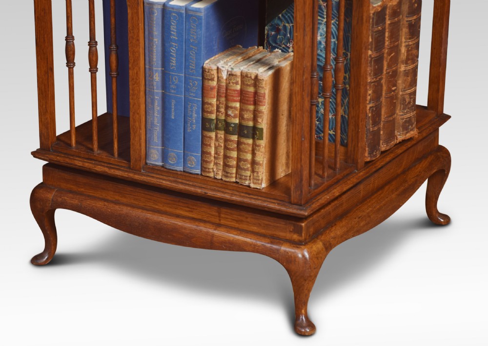 Oak revolving bookcase View III