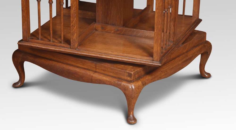 Oak revolving bookcase View V