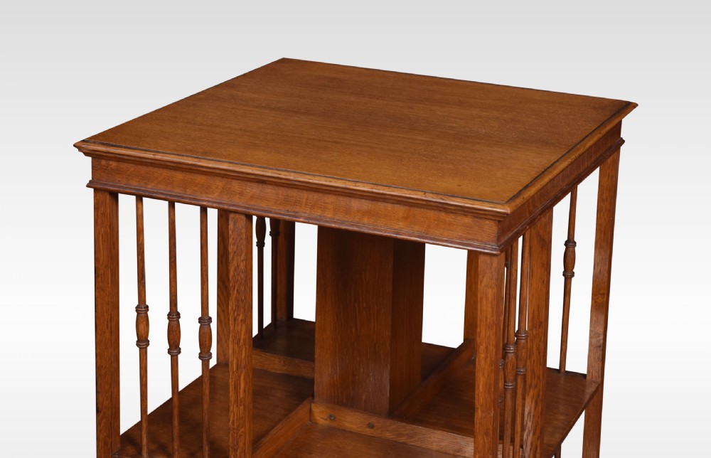 Oak revolving bookcase View VI
