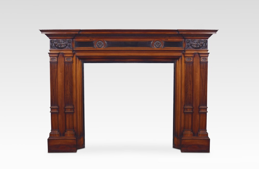 Walnut fire surround