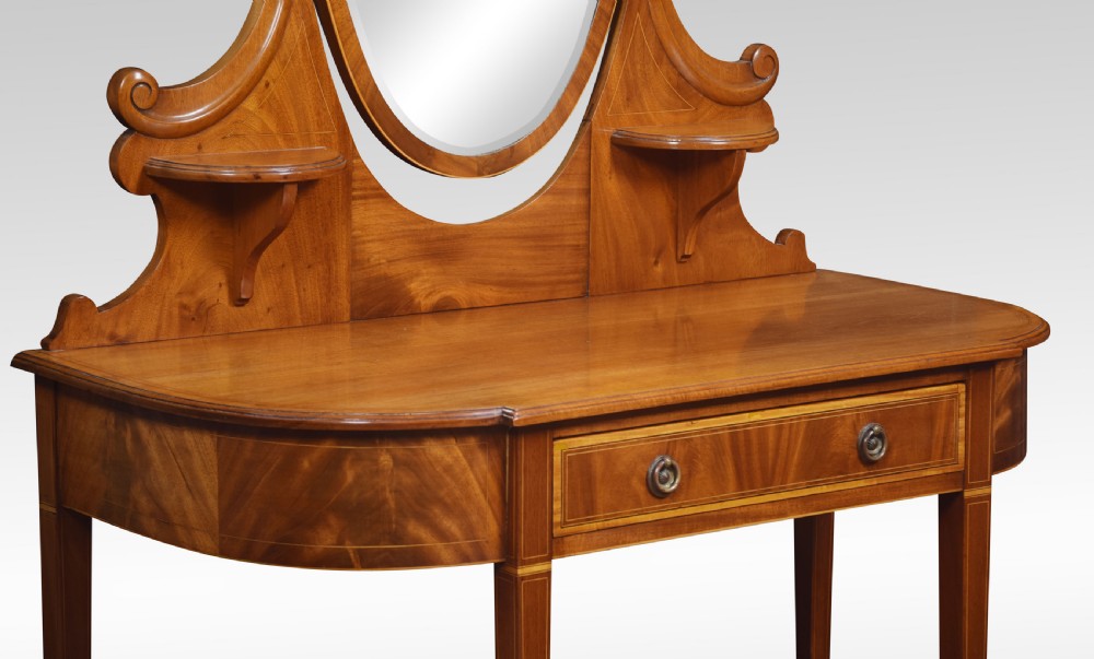 Mahogany inlaid dressing table View III