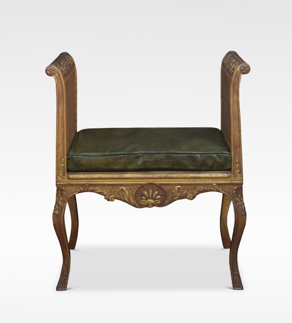 Gilt wood dressing stool