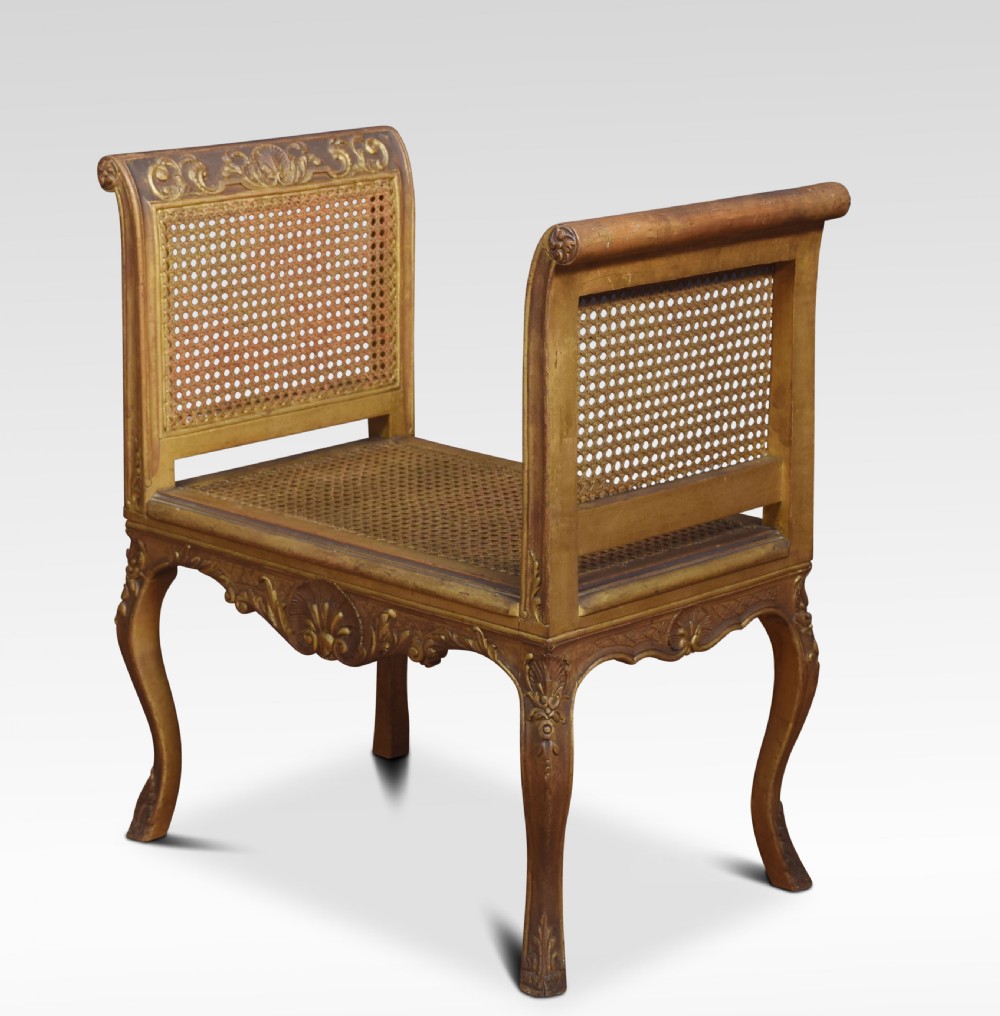 Gilt wood dressing stool View IV