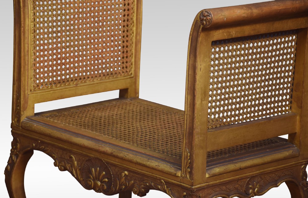 Gilt wood dressing stool View VI