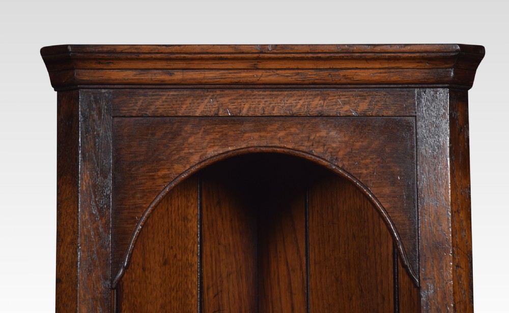 Pair of narrow oak floor standing corner cupboards View IV