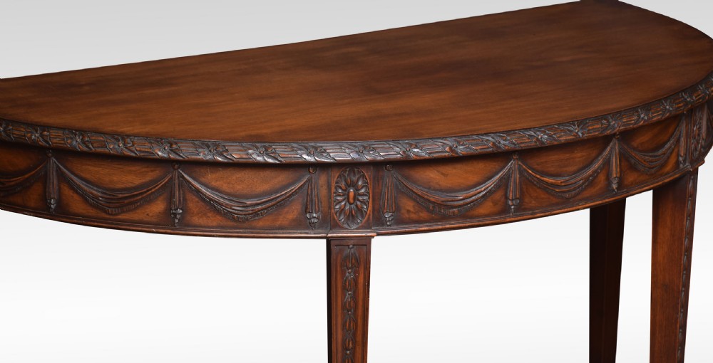 Pair of Adam Revival mahogany hall tables View III