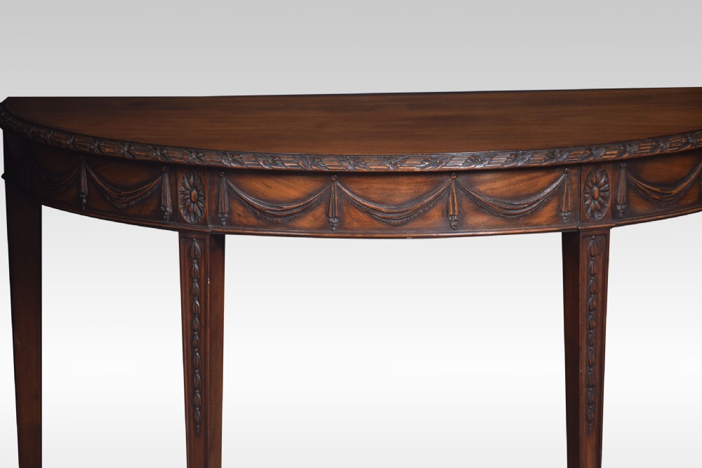 Pair of Adam Revival mahogany hall tables View IV