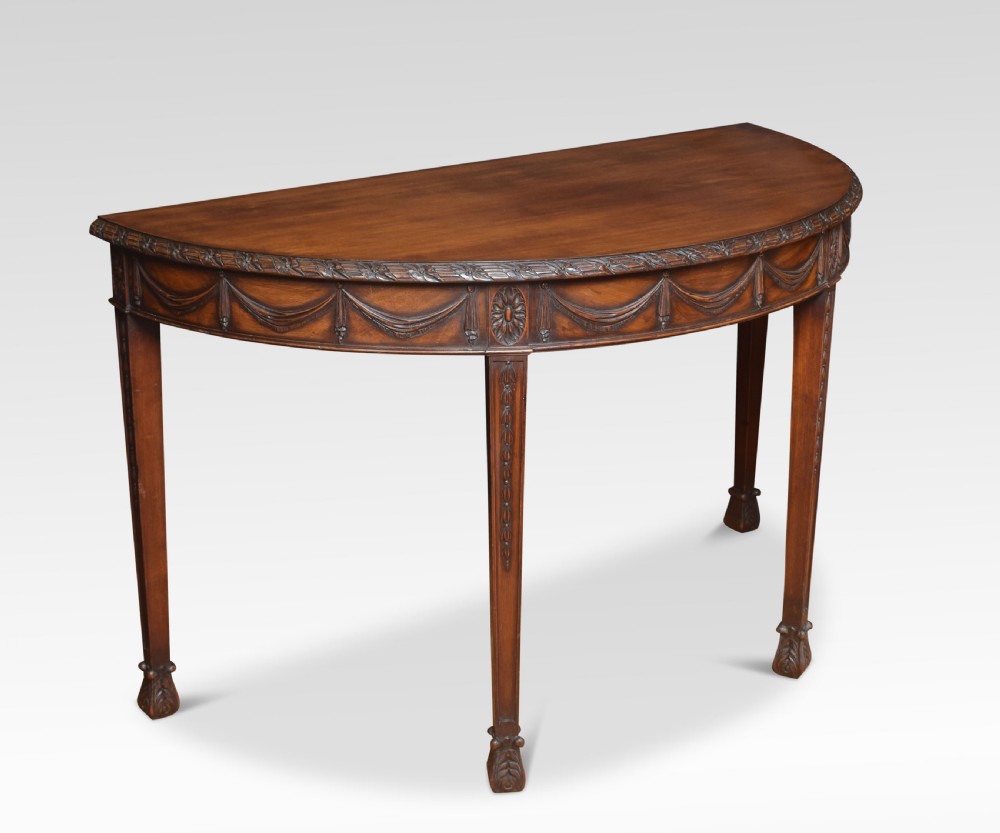 Pair of Adam Revival mahogany hall tables View VI