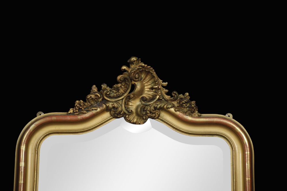 Louis XVI style giltwood wall mirror View II