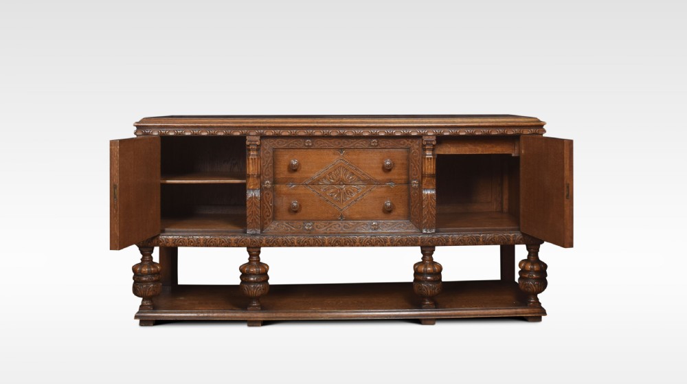 Carved oak sideboard View III