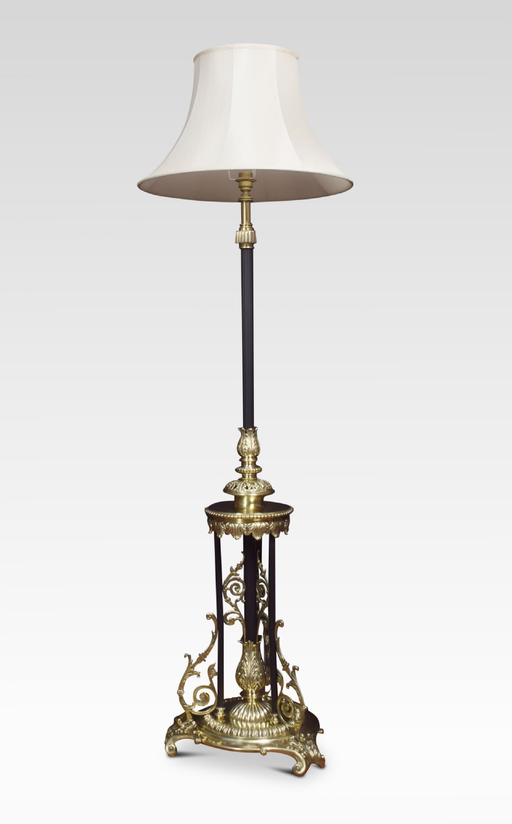 Brass standard lamp