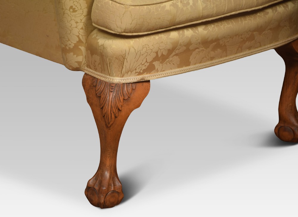 Pair of Georgian style wingback armchairs View IV