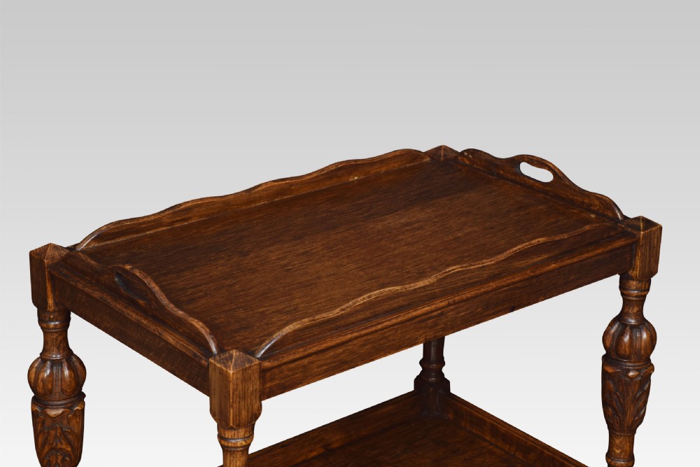 Oak serving trolley View II