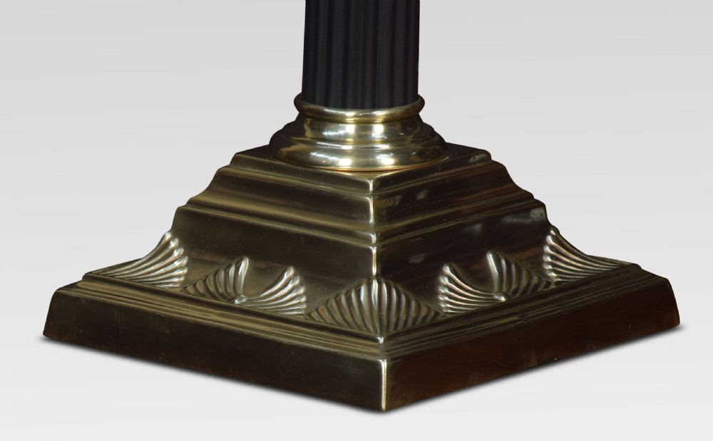 Brass corinthian column table lamp View V