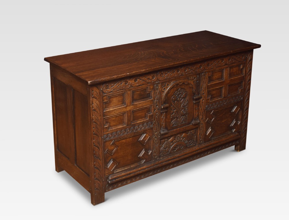 19th century oak blanket box