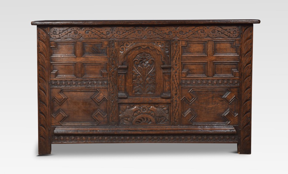 19th century oak blanket box View IV