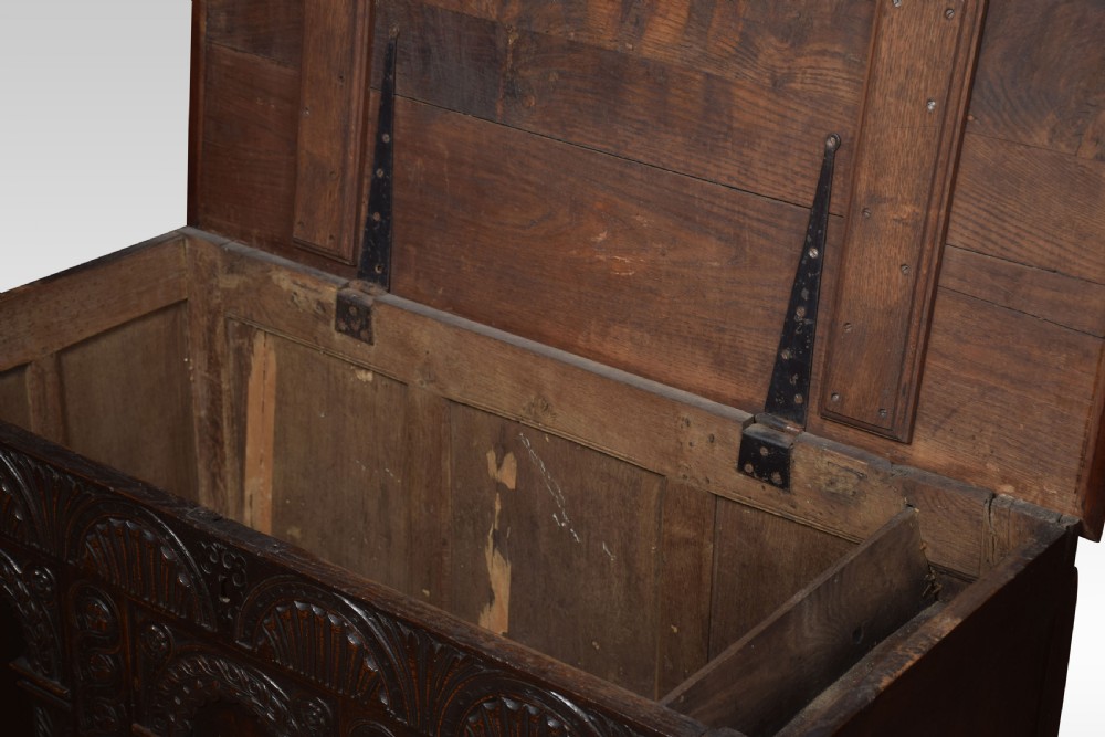  18th century oak blanket box View III