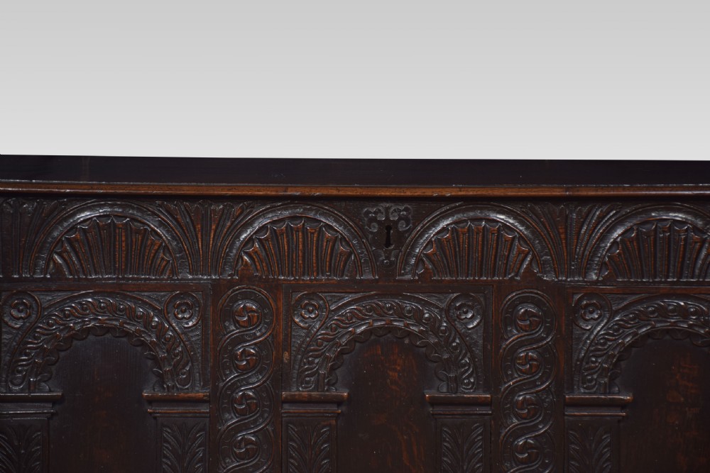  18th century oak blanket box View IV