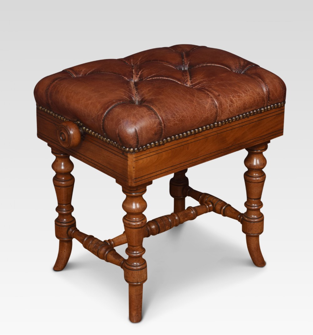 Mahogany ajustable stool