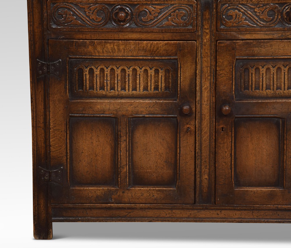 Jacobean style oak cupboard View V