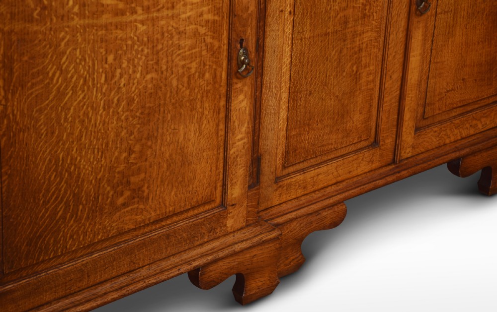Large oak four door bookcase View VII
