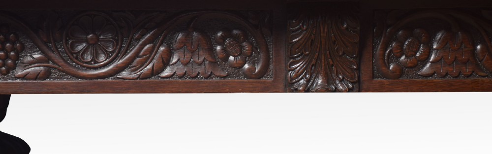 Oak draw-leaf refectory table View IV
