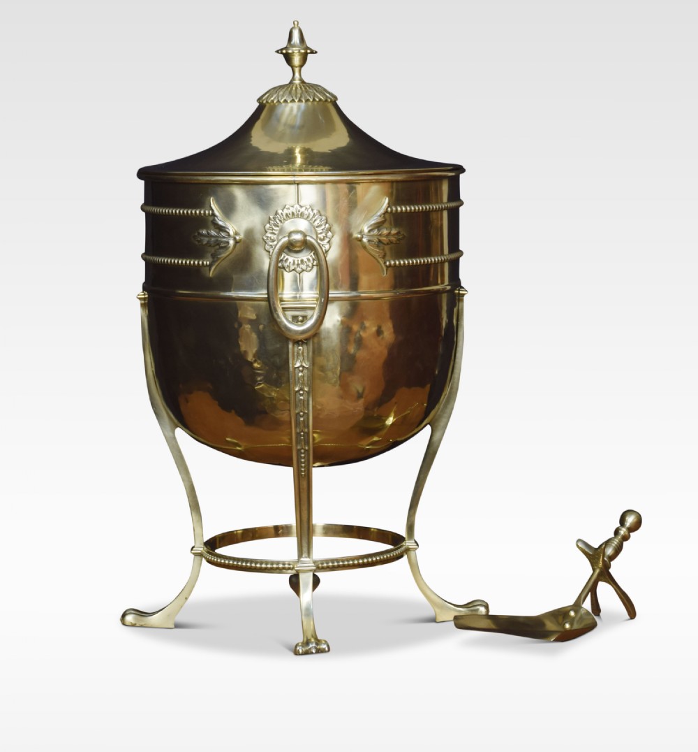 Brass coal Vase View III