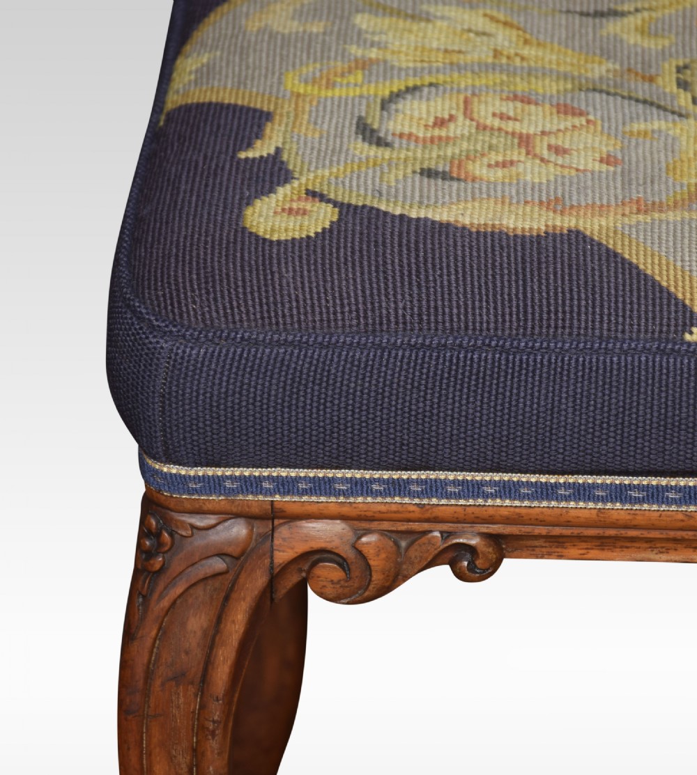 Rosewood needlepoint stool View V