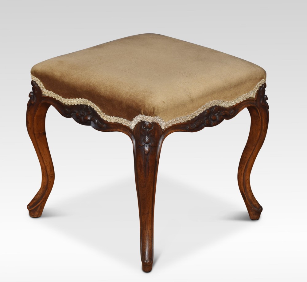 19th century walnut stool
